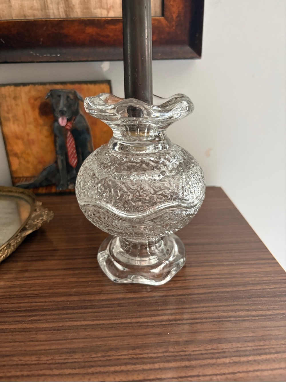 Vintage Anchor Hocking Stax 3 Way Textured Glass Candle Holders- Set of 2